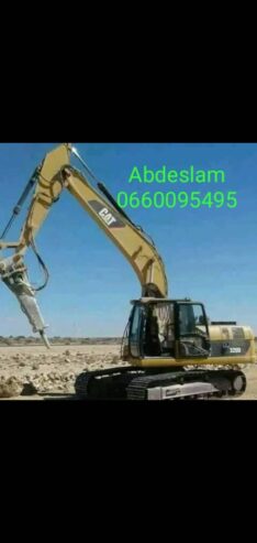 كراء الات الأشغال الحفر و الهدم