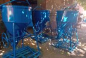 Seau a beton a goulotte laterale 500l pour grue